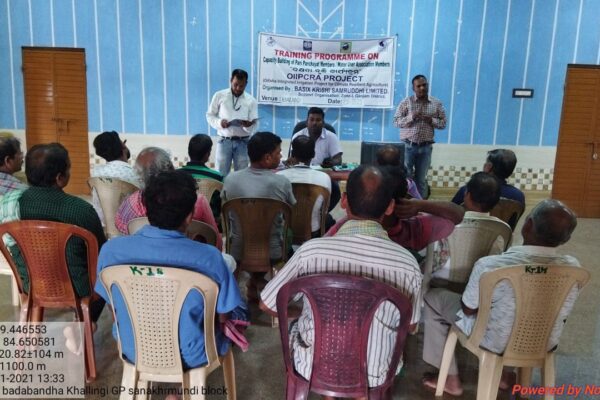 Training on Post Harvest Management to BoD Members of Pani Panchayat, Chhatrapur Block, Ganjam District