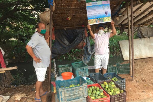 Odisha Farm to Home, Mango sales counter, Bhubaneswar, Odisha, 2021