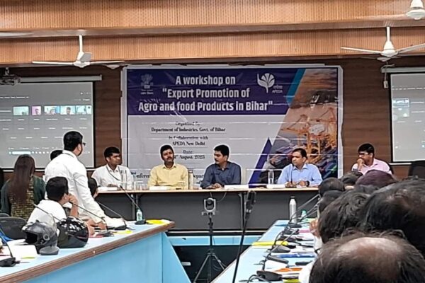 Workshop on "Export Promotion of Agro and Food Products in Bihar" organized by Department of Industries, Govt of Bihar in collaboration with APEDA at Vikash Bhawan, Patna, Bihar on 31st August 2023.