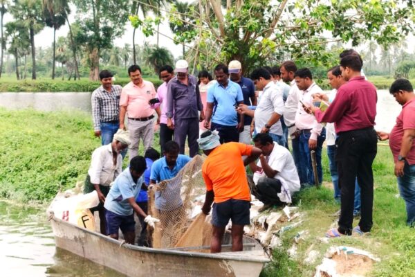 Basix Krishi, SO-ZONE-I, Ganjam district, Fishery Expert along with DFO, AFO and Project beneficiaries attended a “National Exposure Visit” organised by World Fish under the OIIPCRA Project held on 11th September 2023 to 15th September 2023 at Aquaculture Hub, Andhra Pradesh