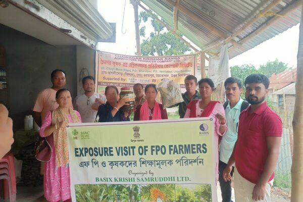 BASIX Krishi conducted three days exposure visit of the farmers of Jirania FPO and Lefunga FPO of West Tripura district of Tripura to Uttardinajpur, West Bengel from 1st July to 3rd July 2023