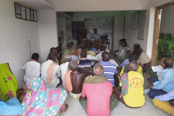 Kabisuryanagar FPO, Ganjam district, Odisha conducted a farmer meeting to raise awareness on horticulture schemes to cater market demand-based crops for better income.