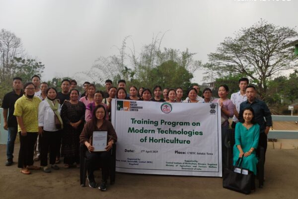 A training program conducted by Basix Krishi supported by CIH, Dimapur, Nagaland about “Modern Technologies of Horticulture” on 17th April’25 at Peren, Nagaland .