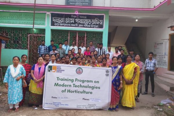 CIH, Dimapur, Nagaland & Basix Krishi conducted a training program on “Modern Technologies of Horticulture” on 26th April’25 at Old Agartala block, West Tripura District, Tripura focusing on “Integrated Farming System”.
