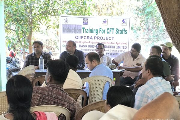 BASIX Krishi conducted a training on 7th May 2025 for SO-PMT & CFT of Zone-I, Ganjam, OIIPCRA regarding Kharif season crop planning and PP saturation drive.