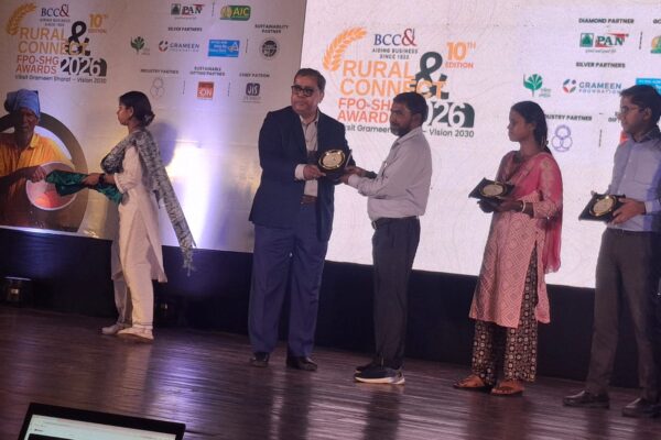 Lefunga FPO, West Tripura, is honoured as “NGO Sustainability Champion” at the Rural Connect FPO-SHG Awards 2026, recognising its efforts in sustainable rural livelihoods and community-led development.